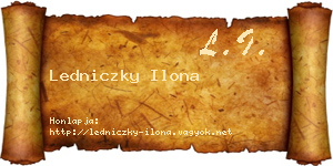 Ledniczky Ilona névjegykártya