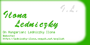 ilona ledniczky business card